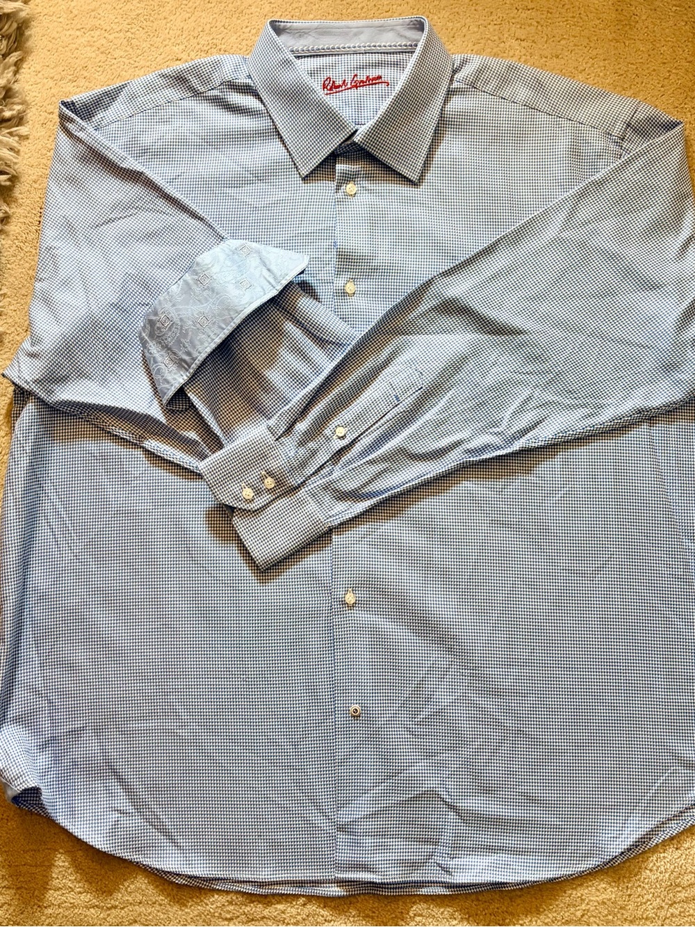 Robert Grahm XXL Patterned Dress Shirt - Classic Collar